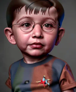 Jean LUC Goddard toddler, full body, dramatic lighting, hyper realistic