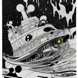 mix between the captain nemo submarine and the beatle yellow submarine by disney in a seabed imagined by winsor mccay