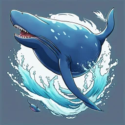 Whale in pokemon style