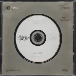 old cd cover with the word JEN and white background
