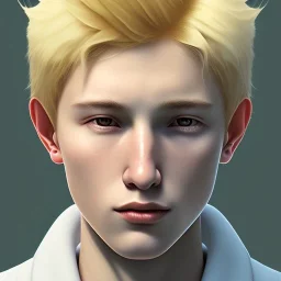 realistic portrait, heroic fantasy setting, man, 20 year old, messy blond hair, round face, naïve, round face, UHD, cheeky,