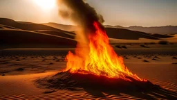 Fire in the desert