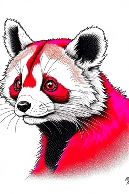 sketch of red panda