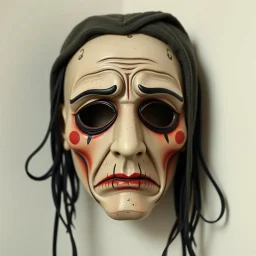 A Sad Decorated Mask For Male.