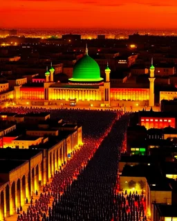 The city of Karbala and between the two cities