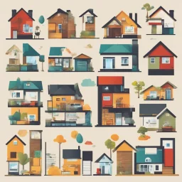 House planner icon creative