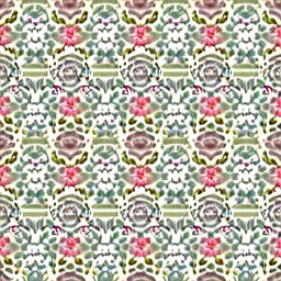 cream colors themed flowers in a pattern Alhambra