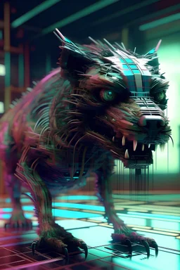 a reality distorted beast (glitching kind of)