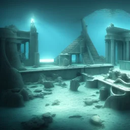 lost underwater city, Poseidon, highly detailed, cinematic, ultra photorealistic, ultra realistic, volumetric lighting, sun shafts, spectral, 4k, 8k