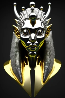 Silver alien, head, wicked, black eyes, blood, 8k, finely detailed, photo realistic, Anunnaki black male African Egyptian alien, cracks in the voodoo head, wicked,Asian turquoise eyes, crown, Elephant, 8k, finely detailed, photo realistic, tiger turquoise skull head gold dragon space alien sun skeleton gold gorilla silver crown silver eyes