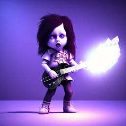 Origami, 3d render, Alice Cooper toddler, full body, guitar, dramatic lighting, volumetric lighting, music studio background, hyper realistic, unreal engine 5, 8k, UHD,