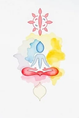 Self-Awareness, , Compassion represented as symbols pastel water colors