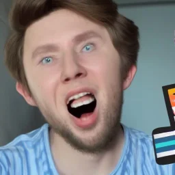 Excited YouTuber reacts to the alphabet