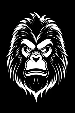 Black and white gorilla logo