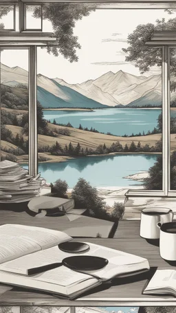 Design for lovers of books, coffee, and a stunning landscape