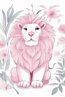 Cute Pink lion