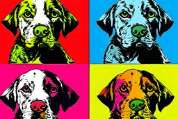 dogwifhat in the style of warhol