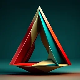 triangle geometric 3d forms abstract