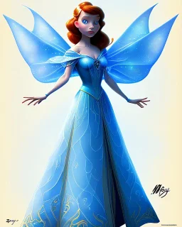 The blue fairy, pixar style