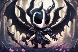 Chibi Hollow knight venom in 8k solo leveling shadow artstyle, in the style of fairy academia, hollow knight them, mask, close picture, neon lights, intricate details, highly detailed, high details, detailed portrait, masterpiece,ultra detailed, ultra quality