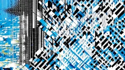 digital glitch pattern snow geometric abstraction by per kirkeby