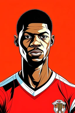 Marcus Rashford English football player ,cartoon 2d