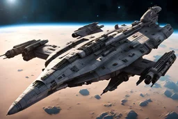 huge intergalactic military cruiser in the style of Star Wars scenery in space фото реалистичность 4к