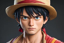 Luffy in 8k live action anime artstyle, one piece them, Young man, dynamic pose, intricate details, highly detailed, high details, detailed portrait, masterpiece,ultra detailed, ultra quality