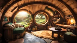 hobbit hole interior daylight