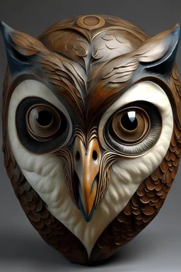 owl with female face