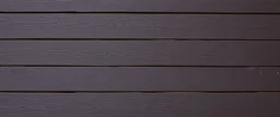 horizontal wooden planks painted dark brown, no gaps