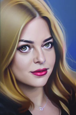 Extremely rich female actress portrait