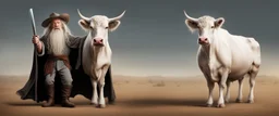 Gandalf as a cowboy, Frodo as a cow