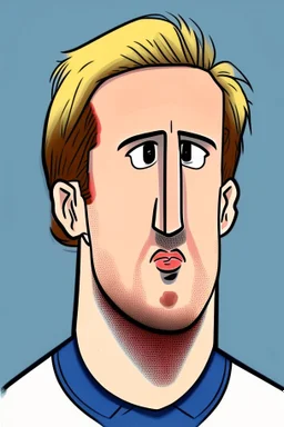 Harry Kane English soccer player r cartoon 2d