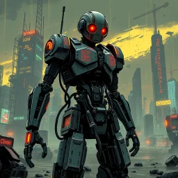 robot, dystopia, post-apocalypse, cyberpunk