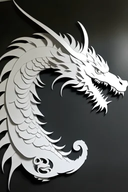 stencil kind of dragon white background 3d printed