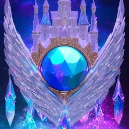 cristal angelic castle crystalline, blue,pink , cosmic, opalescent, gemstones, crystals, other worldly,water,bright, ice background, snow lake blue