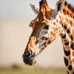 the giraffe chews its remote control