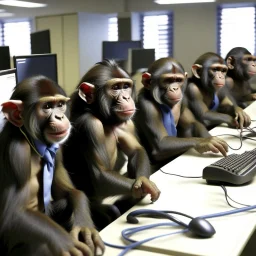 monkeys in a call center