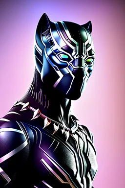 Black Panther, armor suit, close up, soft light atmosphere, light effect, vaporwave colorful, concept art, smooth, extremely sharp detail, finely tuned detail, ultra high definition, 8 k, unreal engine 5, ultra sharp focus