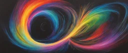 colorful, rainbow, A visually striking and abstract representation of the void and a black hole, utilizing dark hues and dynamic shapes to evoke the enigmatic and powerful aspects of cosmic emptiness, (visually striking abstract representation:1.4), (the void and black hole:1.5), (dark hues and dynamic shapes:1.3), (expressive and cosmic ambiance:1.2), drawing inspiration from abstract interpretations of the cosmic void and black hole phenomena