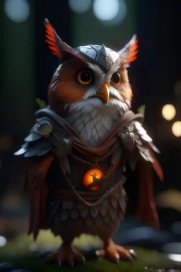 robin hoot, leader of the hooties. with bow and dagger, bokeh like f/0.8, tilt-shift lens 8k, high detail, smooth render, down-light, unreal engine, prize winning