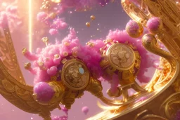 gold and light delicate violet fuchsia crystal galactique background, full of details, smooth, bright sunshine，soft light atmosphere, light effect，vaporwave colorful, concept art, smooth, extremely sharp detail, finely tuned detail, ultra high definition, 8 k, unreal engine 5, ultra sharp focus