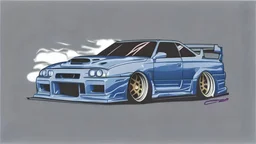 potrait of skyline r34 vector