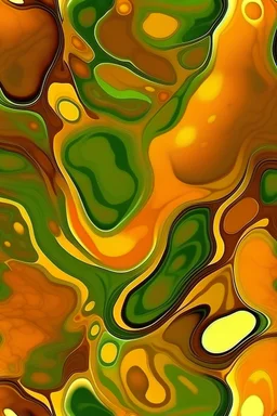 Liquid abstract, cinnamon, pumpkin, harvest gold, olive, Liquid pattern