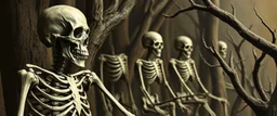 amish skeleton lurks here, painted by Rembrandt, Escher and Giger