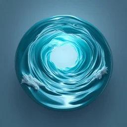 3d rendered circular ocean wave