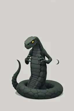 hi poly Bog Serpent T-pose just the character and simple background