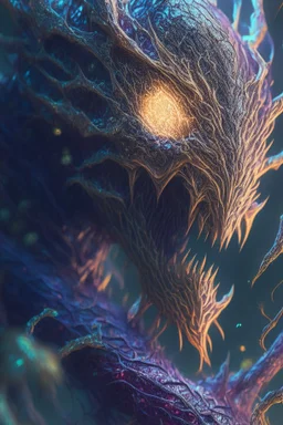Vein monster ,shiny, intricate, Exquisite details and textures, highly detailed, digital painting, artstation, concept art, sharp focus, nature background, illustration, 8k, by stability ai, nvidia