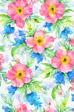 large flower in watercolor style. seamless pattern